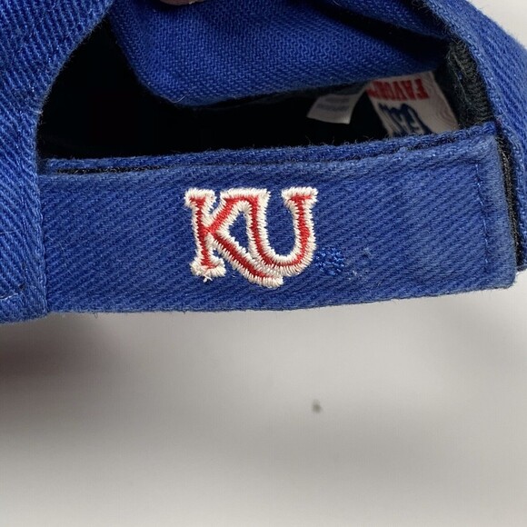 Kansas Jayhawks Fan Favorite Adjustable Hat Blue Gray - Picture 11 of 11